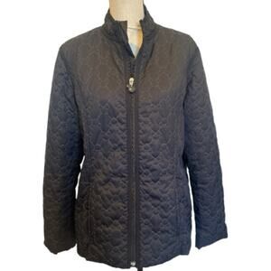 Disney World Black Mickey Mouse Quilted Lightweight Jacket Large